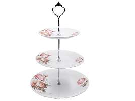 Фруктовница 3-х ярусная LXP3AT YF20032 Чайные розы