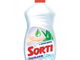 Средство для посуды Капля-Сорти  450мл.Бальзам с Алое Вера 1807-3