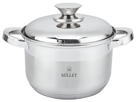 Кастрюля нержавейка 5л ML-9422 Millet с метал крышкой индукция