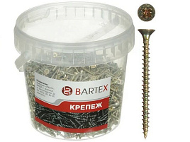 Саморез универсальный 4*50 цинк 250шт Bartex в банке 6628