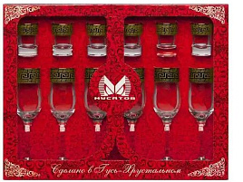 Набор подарочный 160/1022/45/8011 Олимп(6бокалов+6стопок)