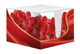 Салфетки 85л. Лилия в коробочке Tulip белые