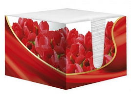 Салфетки 85л. Лилия в коробочке Tulip белые