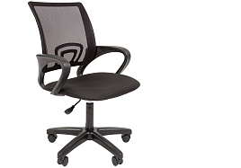 Кресло Helmi HL-M96 R "Airy", спинка сетка черная/сиденье ткань черная, пиастра