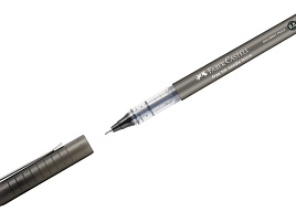 Ручка роллер Faber-Castell 348602 "Free Ink Needle" черная, 0,5мм, одноразовая