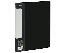 Папка 10 вкл. СТАММ ММ-30609 "Стандарт" А4, 9мм, 600мкм, пластик, черная