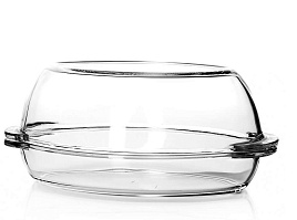 Форма для запекания стекло 3л 59052/9273 овальная с крышкой