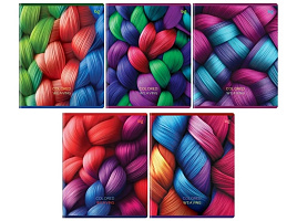 Тетрадь 96л.  Т5ск96_вл 08561 "Цветное плетение", выб.лак