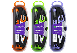 Готовальня Berlingo DS_00505a "Optimum", 5 предметов, циркуль 135мм, пластиковый футляр, фиолетовый