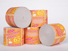 Туалетная бумага б/вт Бобрешов 65м.рыж(В)0033