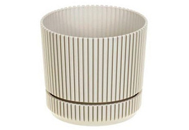 Кашпо цветочное 2,3л Стрип М3247 кремовый с/п