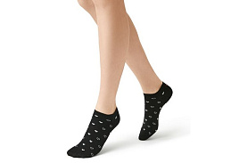 Носки Женские Minimi TREND 4206/1423 р35-38 короткие, черные, сердечко