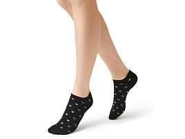 Носки Женские Minimi TREND 4206/1423 р35-38 короткие, черные, сердечко