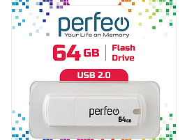 Флеш-драйв Perfeo USB 64Gb C05 белый