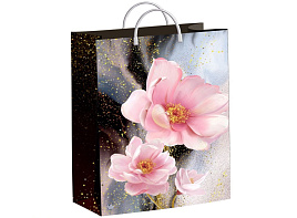 Упаковочная сумочка 40*30 Сказочные цветы, мягкий пластик