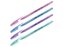 Ручка Стамм РШ-31676 "Орбита 150" синяя, 0,7мм, пастельный микс, ассорти