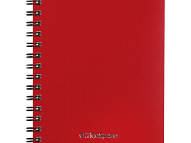 Записная книжка 60л. OfficeSpace Зк6к60грП_35423 А6 на гребне "Base", красная пластиковая обложка
