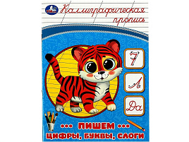 Книга КАЛЛИГРАФИЧЕСКАЯ ПРОПИСЬ 8752-6 Пишем цифры, буквы, слоги