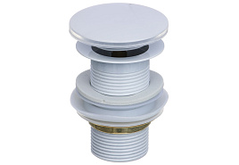 Клапан с переливом для мойки  565-153 белый