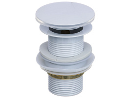 Клапан с переливом для мойки  565-153 белый