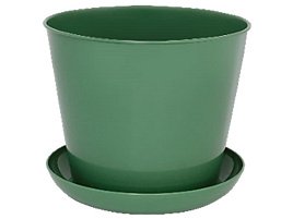 Кашпо цветочное 3,3л круглое 383345 темно-зеленый с/п