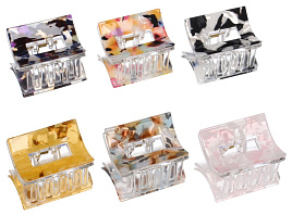 Краб для волос 746-583 AKS-EMPIRE квадрат микс