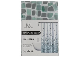 Шторка для ванной 180*180 481829 Мозайка зеленая