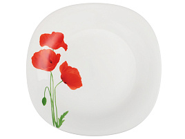 Тарелка обеденная 21,5см 818-308 Маки квадрат