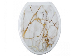 Сиденье на унитаз Белый мрамор 111056