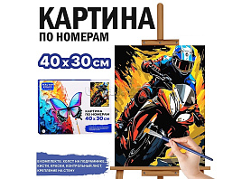 Картина для раскрашивания 30*40 MKR4030-58 Мото, по номерам