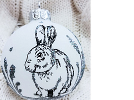 Шар 65 Графический кролик 1 КР-65-224217