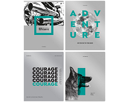 Тетрадь 96л.  Т5ск96 11960 "World of men", металлизированный пантон