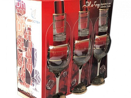 Набор подарочный 12081-32 Золотая спираль 12пр (6 фужеров+6 стаканов)