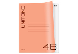Тетрадь 48л.  Т5ск48_пл 12473 "UniTone. Neon", пластиковая обложка, неон оранжевый