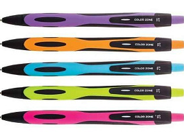 Ручка Berlingo CBm_70950 "ColorZone" автоматическая 0,7мм, синяя, корпус ассорти