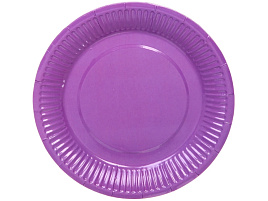 Тарелка бумажная 18см 130-870 Фиолетовая (10шт)