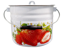 Ведро 9л эмаль с крышкой 1221Ц/4 Ласковый май