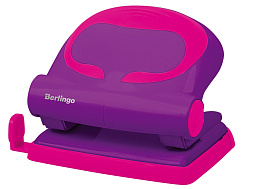 Дырокол Berlingo DDp_20004 "Fuze" 20л., пластиковый, фиолетовый, с линейкой