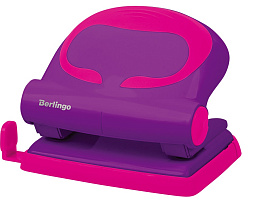 Дырокол Berlingo DDp_20004 "Fuze" 20л., пластиковый, фиолетовый, с линейкой