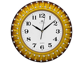 Часы настенные Atlantis 42*42 TLD-35143В золото