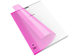Тетрадь 48л. А4 ErichKrause 56412 Классика CoverPrо Neon fizzy, розовый, с пластиковой обложкой