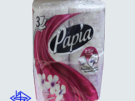 Туалетная бумага Papia 4шт.3-х сл.Балийский цветок 0068