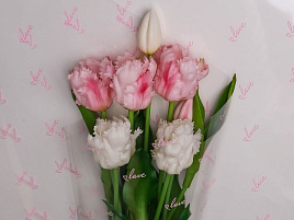 Пленка упаковочная и00106640 Love розовая 70см*8м
