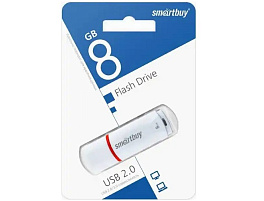 Флеш-драйв Smart Buy 8Gb SB8GBCRW-W Crown белый 2982