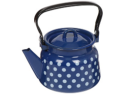 Чайник эмаль 2,3л С2714.К*75 белый горох