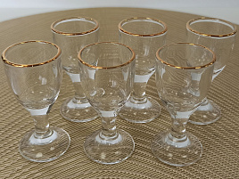 Набор рюмок BX-11 Золотой ободок 6шт