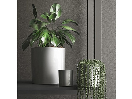 Кашпо цветочное Cylinder 69685 серебро