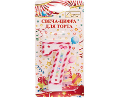 Свеча-цифра "7" Happy красная 448-229