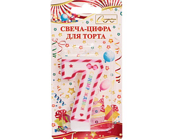 Свеча-цифра "7" Happy красная 448-229