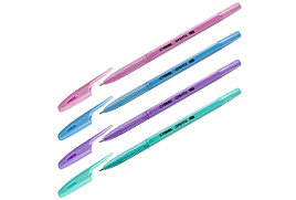 Ручка Стамм РШ-30153 "Орбита 100" синяя, 0,7мм, пастельный микс, ассорти